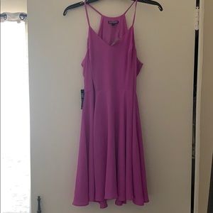 NWT Express pink mini dress v neck thin strap sz 6